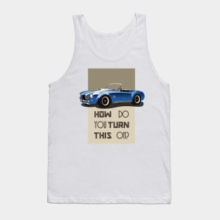 The Classic Game Cheat Code: How do you turn this on Funny Blue Cobra Car Tank Top